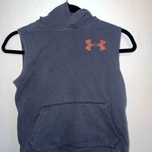 Under Armour Sleeveless Hoodie in Gray and Orange